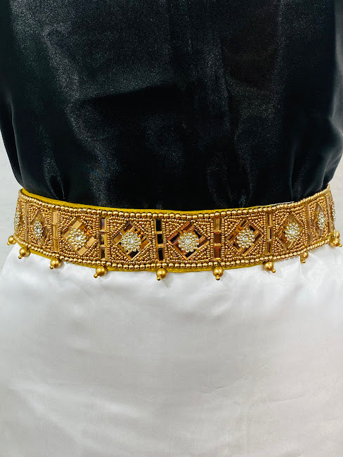 Golden Embroidery Cloth Waist Belt For Women In Chandler