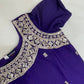 Violet Color With Embroidery Work Langa Sets In Suncity