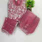 Onion Pink Color Space Silk Palazzo Suits With Embroidery And Sequins Work In USA