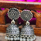 Pretty Oxidized Jhumka Earrings In USA