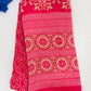 Beautiful Pink Color Floral Designed Chiffon Saree For Women