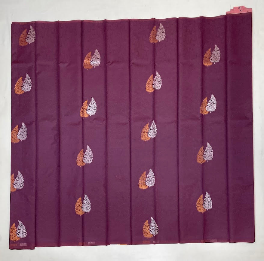 Wine Color Art Silk Saree With Gold And Silver Zari Work For Women In Phoenix