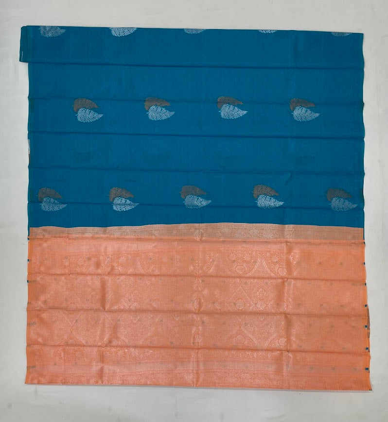 Rama Blue Color Art Silk Saree For Women In Chandler