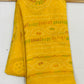 Attractive Yellow Color Georgette And Chiffon Saree For Women