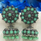 Gorgeous Teal Green Colored Oxidized Jhumka Earrings