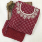 Alluring Maroon Colored Embroidery Work In USA