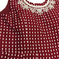 Maroon Colored Embroidery Work With Silk Cotton Kurti Suit In Tempe