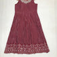 Maroon Colored Silk Cotton Kurti Suit For Women In Yuma