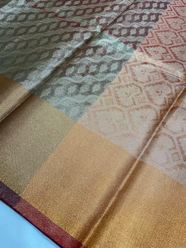 Mehendi Green Color Tissue Silk Saree In Phoenix