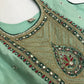 Alluring Light Green Colored Embroidery Work With Silk Cotton Kurti Suits In Peoria 