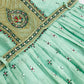 Alluring Light Green Colored Embroidery Work With Silk Cotton Kurti Suit In Tucson