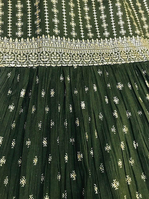 Charming Dark Green Colored Embroidery Work In Tempe