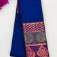 Elegant Blue Color Art Silk With Contrast Border Unique Design Saree For Women