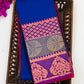 Elegant Blue Color Art Silk With Contrast Border Unique Design Saree For Women