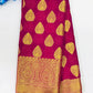 Dazzling Pink Color Designer Georgette Saree With Butta Motifs Contrast Rich Pallu