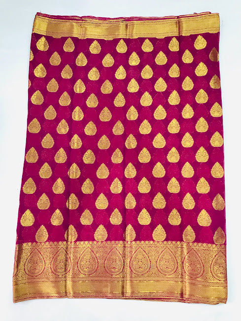 Butta Motifs Contrast Rich Pallu In Tucson