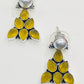 Leaf Designed Oxidized Stud Earrings With White Pearl in Seligman