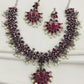 Oxidized Pearl Beaded Necklace With Earrings In USA