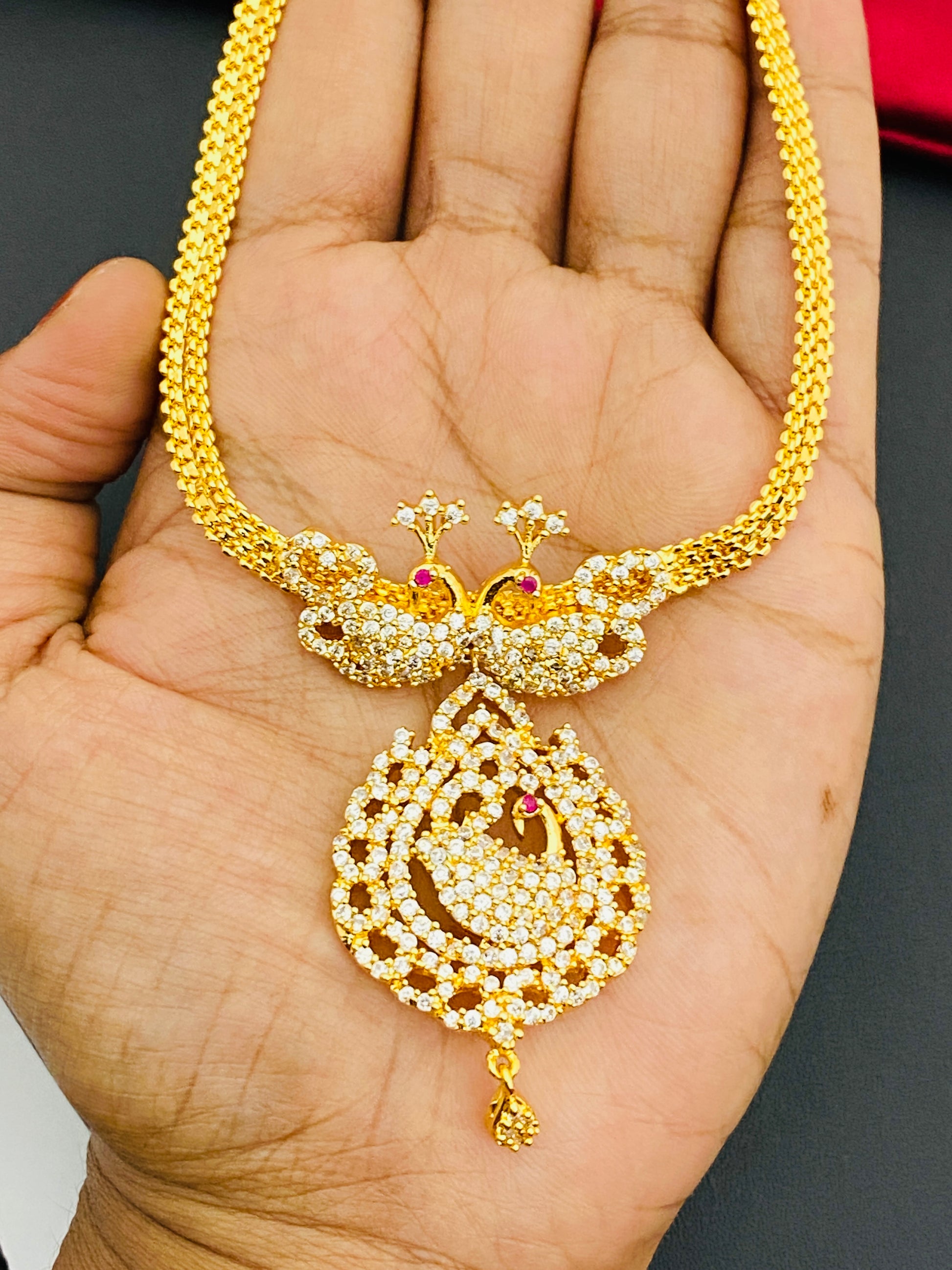 Attractive Gold Plated Necklace With Drops In USA