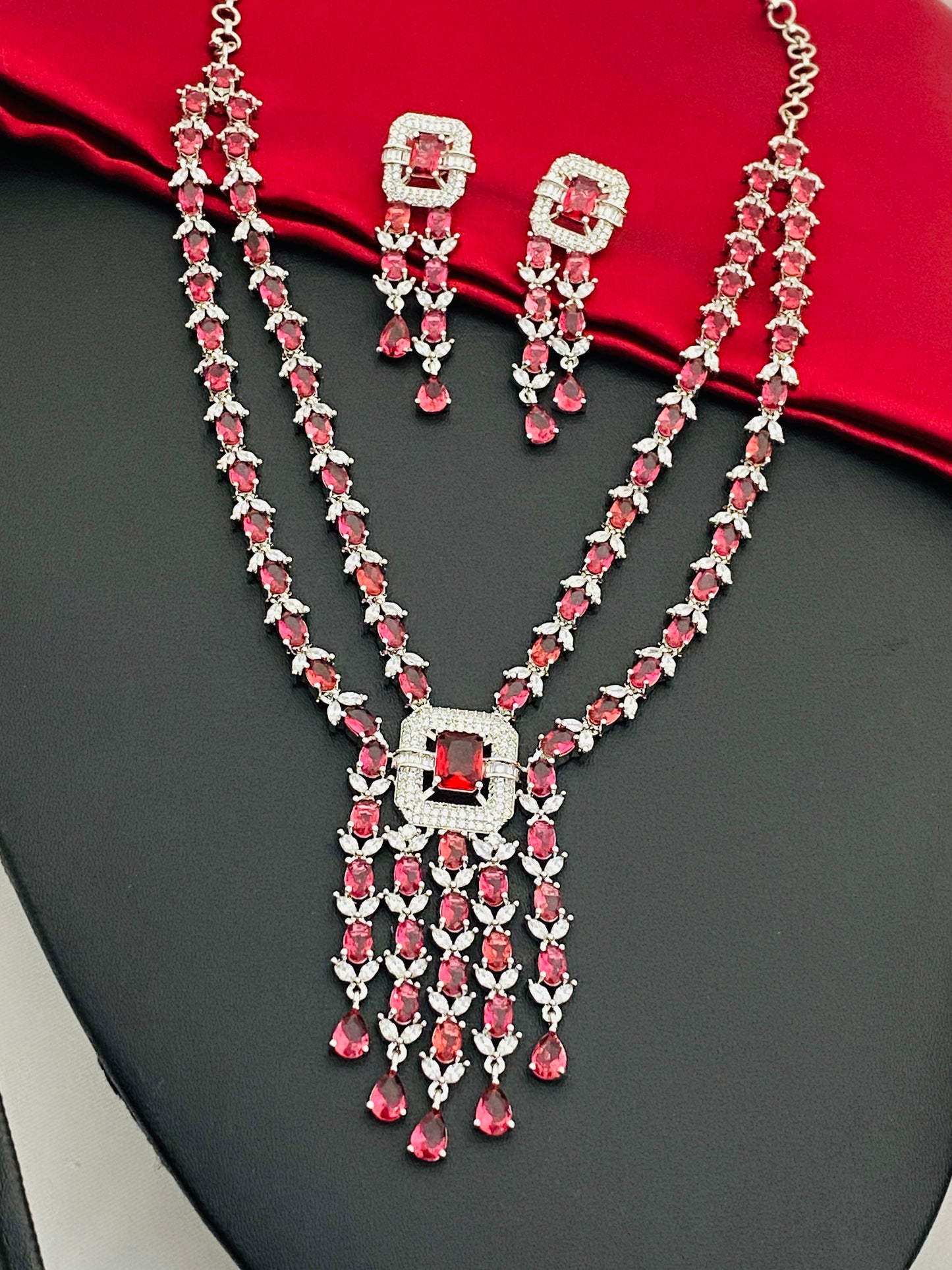 Charming Ruby Stoned Color American Diamond Near Me