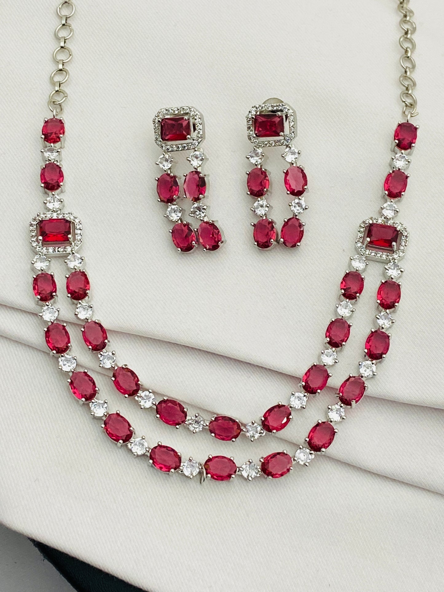 Gorgeous Ruby Stoned Necklace Near Me