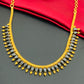 Ethnic Wear Gold Plated Necklace With Premium Black Stones In USA