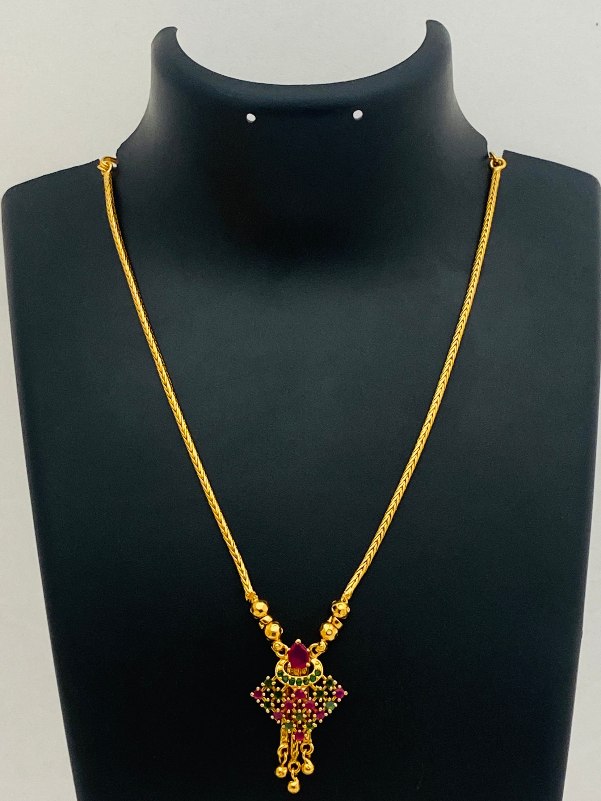 Charming Gold Plated Ethnic Wear Long Chain Near Me