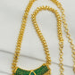 Attractive Gold Plated Green Color Stoned Long Chain Near Me