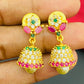 Gold Plated Jhumka With Pearl Set Earrings In USA