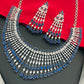 Dazzling Blue Color Rhodium Plated & AD Necklace Near Me