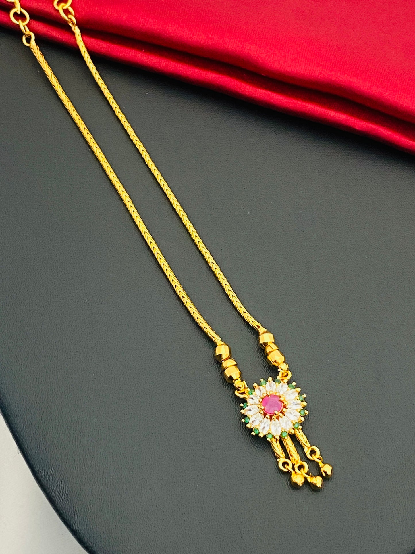 Multi Color Gold Plated Necklace In USA