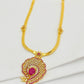 Delightful and simplistic, this beautiful necklace charms with a Sangu pendant