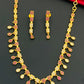 Gold Plated Ruby And White Colored Neclace With Earrings In Gilbert