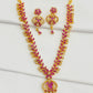 Traditional Wear Gold Plated Necklace With Earrings In Paradise Valley
