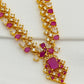 Beautiful AD Stoned Party Wear Necklace With Earring Set In Peovia
