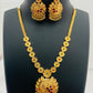 Elegant Gold Plated Multi Color Necklace With Earrings Sets