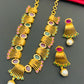 Premium Gold Party Wear Necklace With Pearl Drops In Tempe