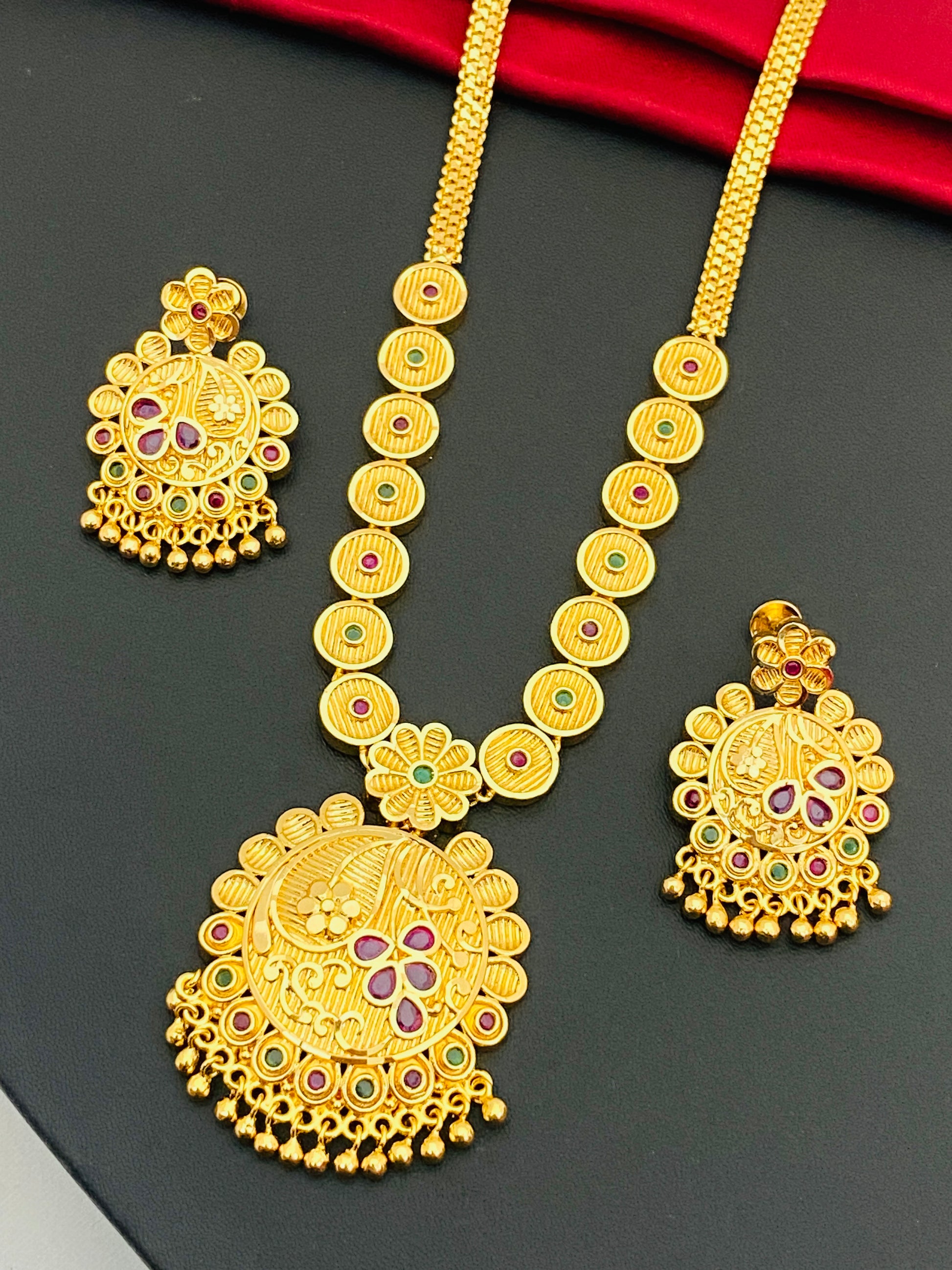 Multi Color Necklace With Earrings Sets In USA