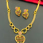 Lovely Heart Designed Gold Plated Necklace Near Me