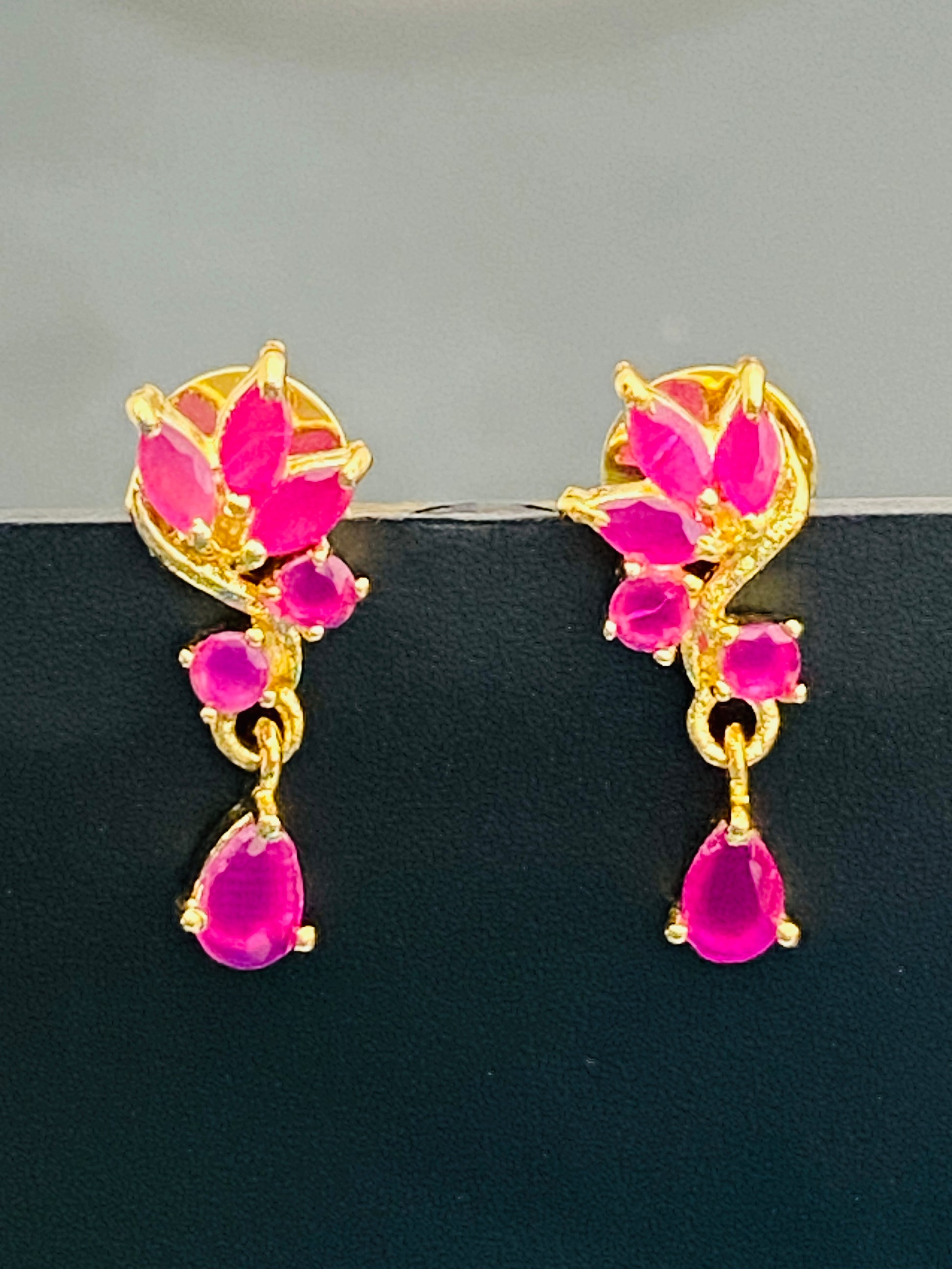 Elegant Ruby Stoned Gold Plated Near Me