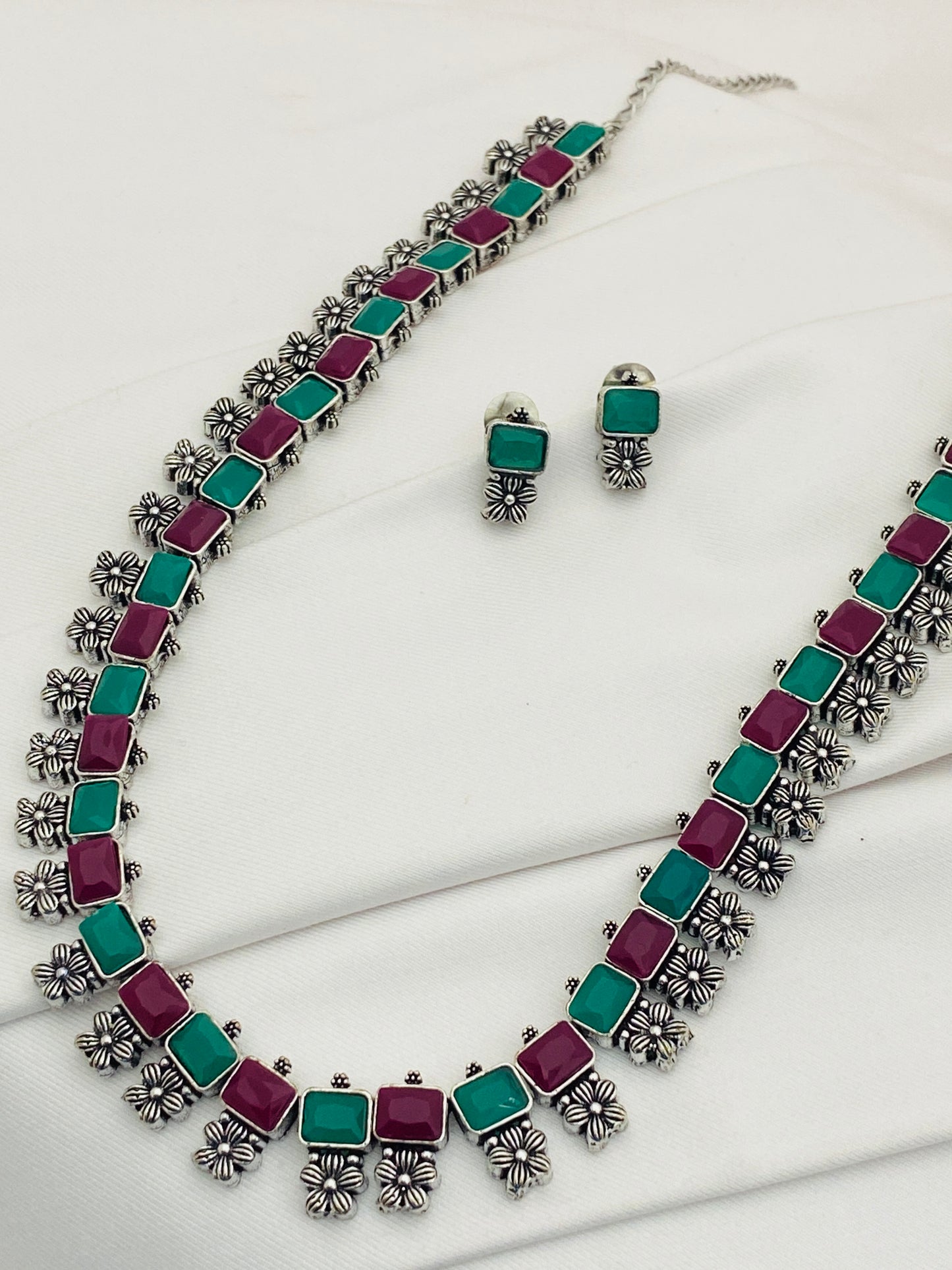Designer Oxidized Necklace Set With Earrings in Phoenix