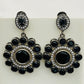 Floral Designed Silver Plated Oxidized Dangler Earrings in Scottsdale