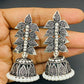  Leaf Designed German Silver Plated Oxidized Earrings Near Me