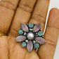 Multicolor Stone Beaded Sterling Silver Oxidized Adjustable Designer Ring Near Me
