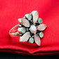Trendy Multicolor Stone Beaded Sterling Silver Oxidized Adjustable Designer Ring
