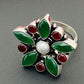  Designer Ring With Pearl Bead For Women in Williams