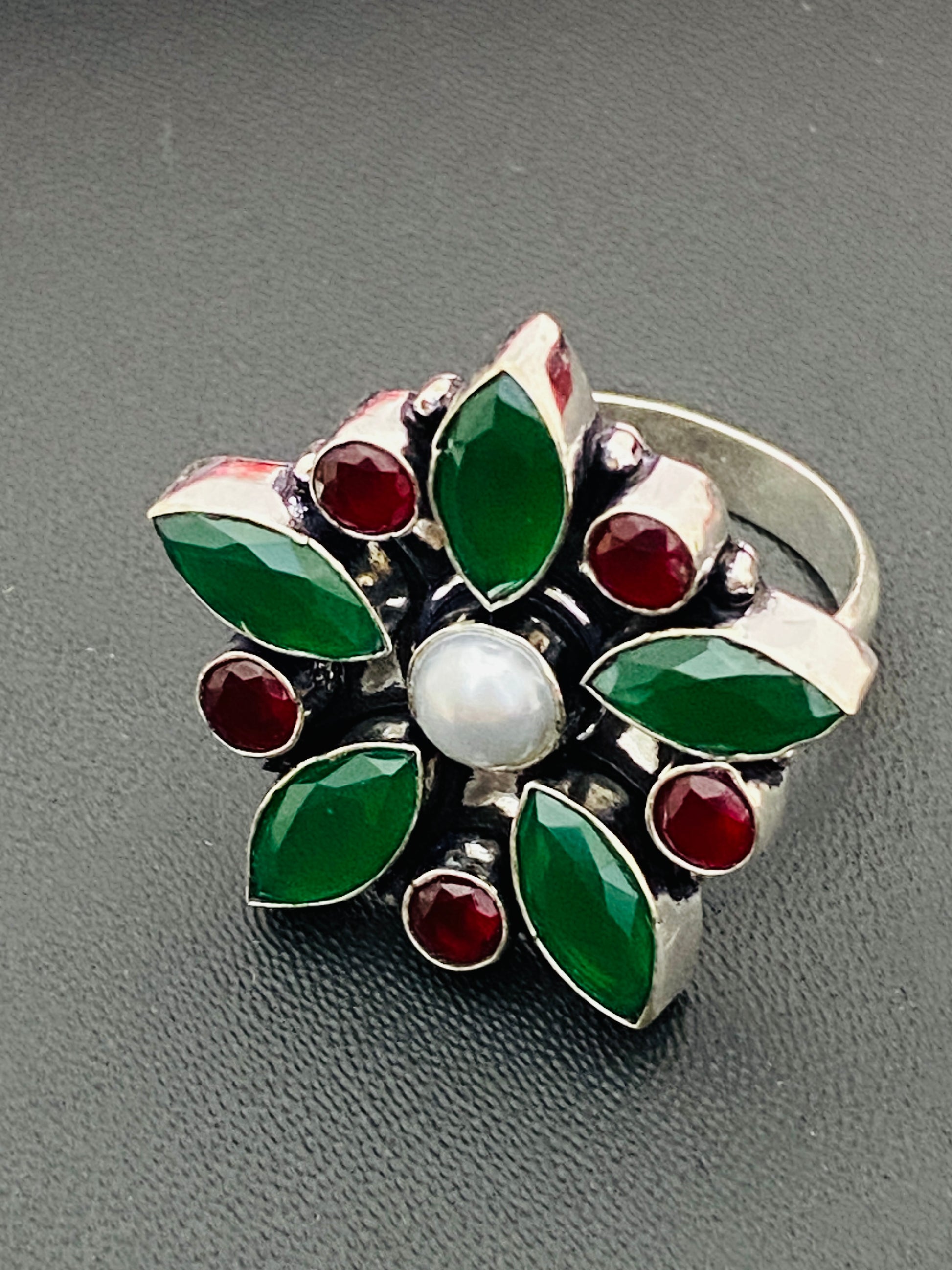  Designer Ring With Pearl Bead For Women in Williams