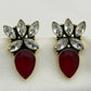 Fascinating Silver Stone Beaded Floral Designed Stylish Stud Earrings For Women
