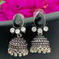 Jhumka Earrings With Black Pearl Drops in USA