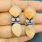 Trendy Pastel Yellow Color Oxidized Earrings For Women